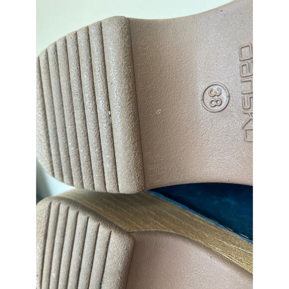 Dansko Britney Mule Clog Heel Womens 38/ 8 Comfort Othopedic Strappy Navy Blue - Picture 7 of 7